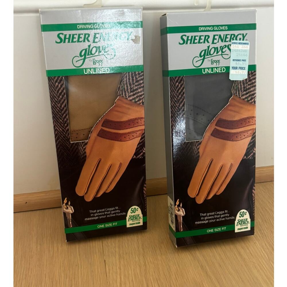 Lot of 2 Vintage L'eggs Sheer Energy Driving Gloves – New Old Stock